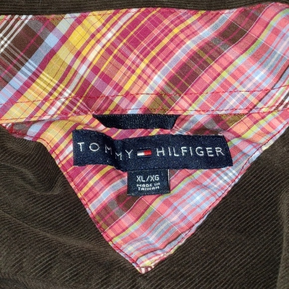 Chocolate brown and plaid corduroy long sleeve - Picture 6 of 6